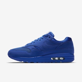 Nike Air Max 1 Premium - Férfi Utcai Cipő - Királykék/Szürke/Fehér/Királykék